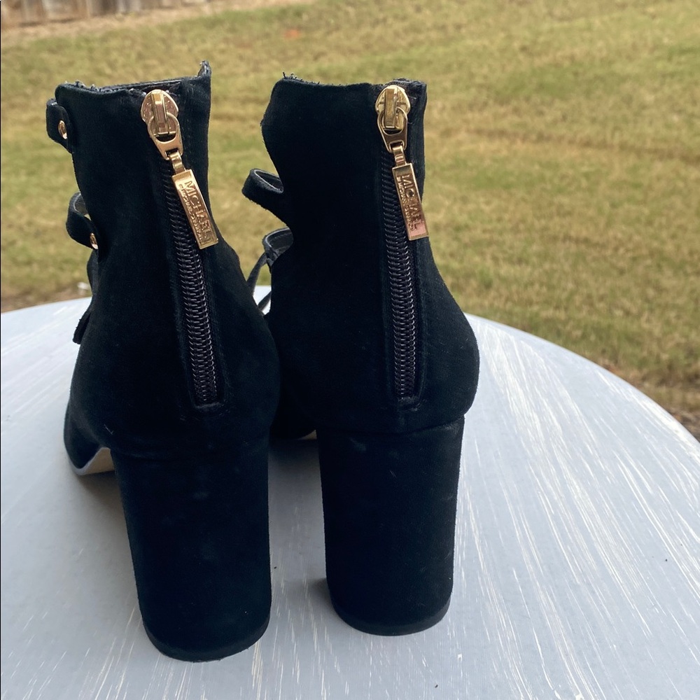 Michael Shannon Elegant Black suede Strappy Heels size 12 - Picture 3 of 5